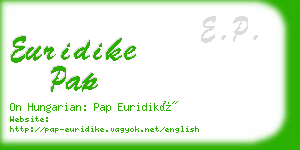 euridike pap business card